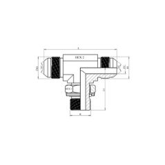 Té Male Orientable - MJ 9/16 - 1/4" MG OR.
