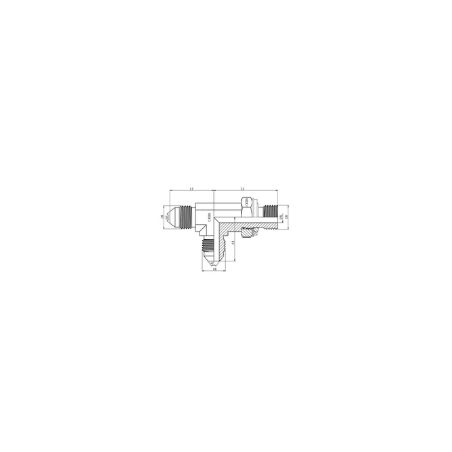 Té Male Orientable - 3/4 MJ - 3/8" MG OR.