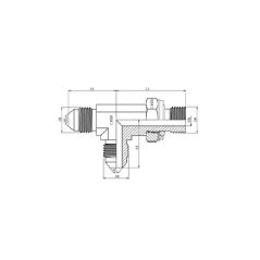 Té Male Orientable - 7/8 MJ - 1/2" MG OR.