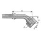 Embout Femelle BSP Cône 60° - Coude 45° - DN 1/2 - Ø Int. tuyau 13 - 1/2