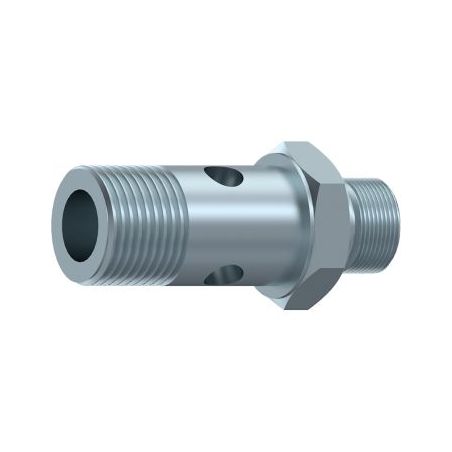 vis Ø 3/8 BSP (17 mm) - creuse simple hydraulique reduit pour banjo 1/2 (21 mm)